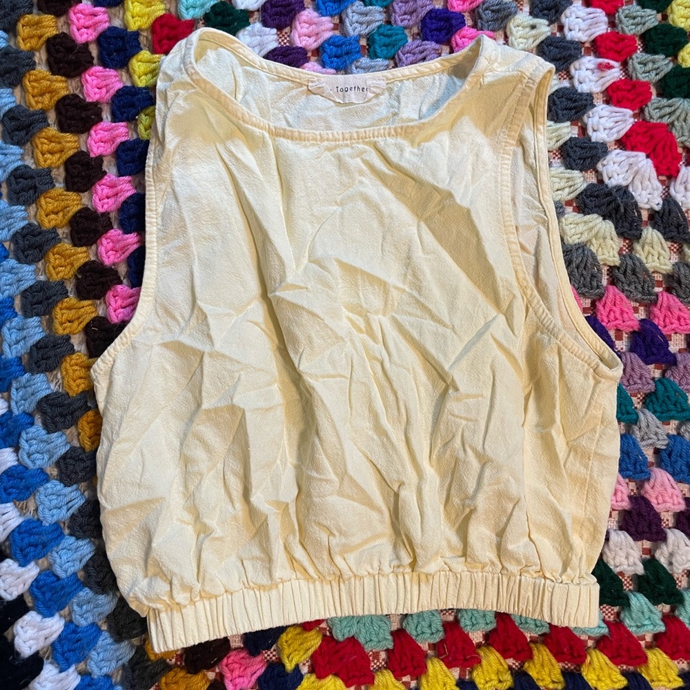 Butter Yellow crop Top